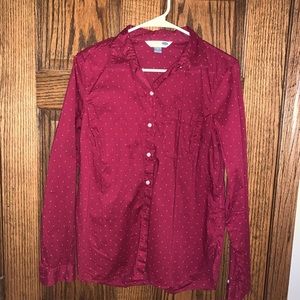 Old Navy Raspberry Button Down Shirt